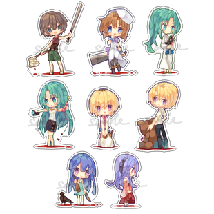 动漫游戏周边寒蝉鸣泣之时Q版双面透明亚克力挂件吊坠现货满包邮