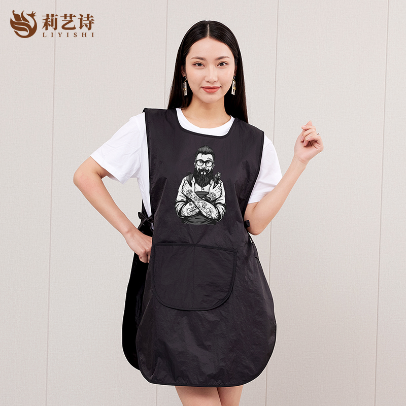 发廊技师烫染衣围裙防水工作服