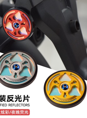 适用龙嘉XDV250si改装反光牌 xdv300/150i夜光警示牌 灯光反射器