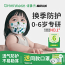 绿鼻子儿童口罩3-6-5-8到12岁婴儿口罩0到6个月宝宝小孩防护口罩