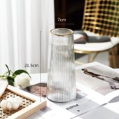 花瓶摆件透明玻璃瓶创意简约花瓶装 饰插花水培富贵竹绿萝客厅家养