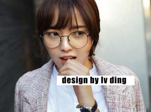 欧美圆形文艺范鹿晗宋茜戚薇同款眼镜架韩国欧美原宿平光镜眼镜框