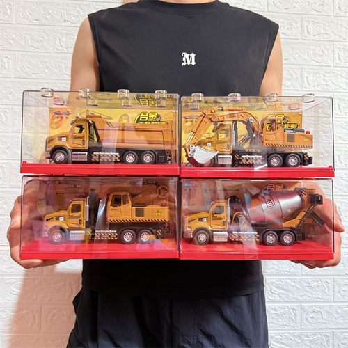 合金挖掘机车模水泥罐车吊车翻斗