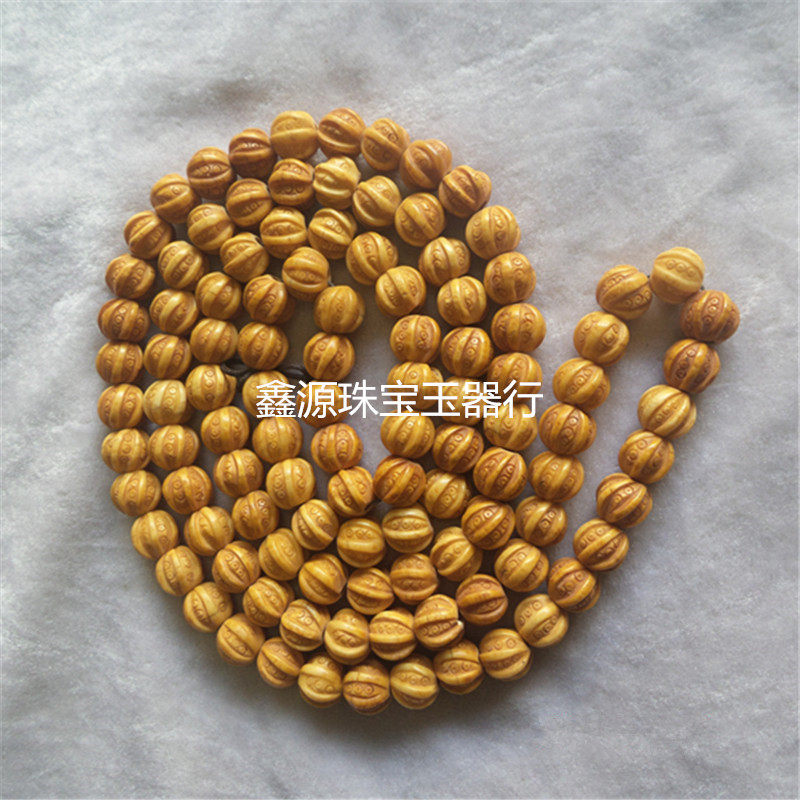 文玩天然正宗西藏牦牛骨雕刻路路通佛珠念珠转运手串手链108颗