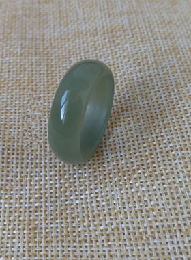 新疆和田玉圆形现货戒指包邮