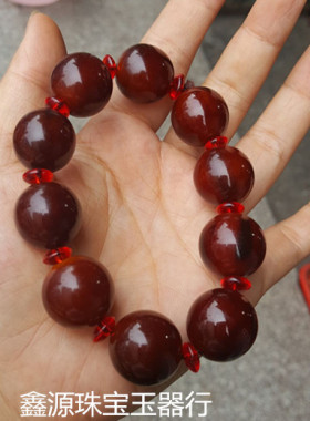 天然西藏牦牛角血丝手