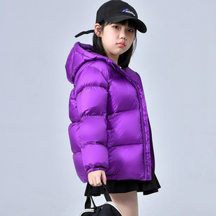 2025新款冬装加厚儿童白鸭绒超轻宝宝男童女童羽绒服连帽亲子外套