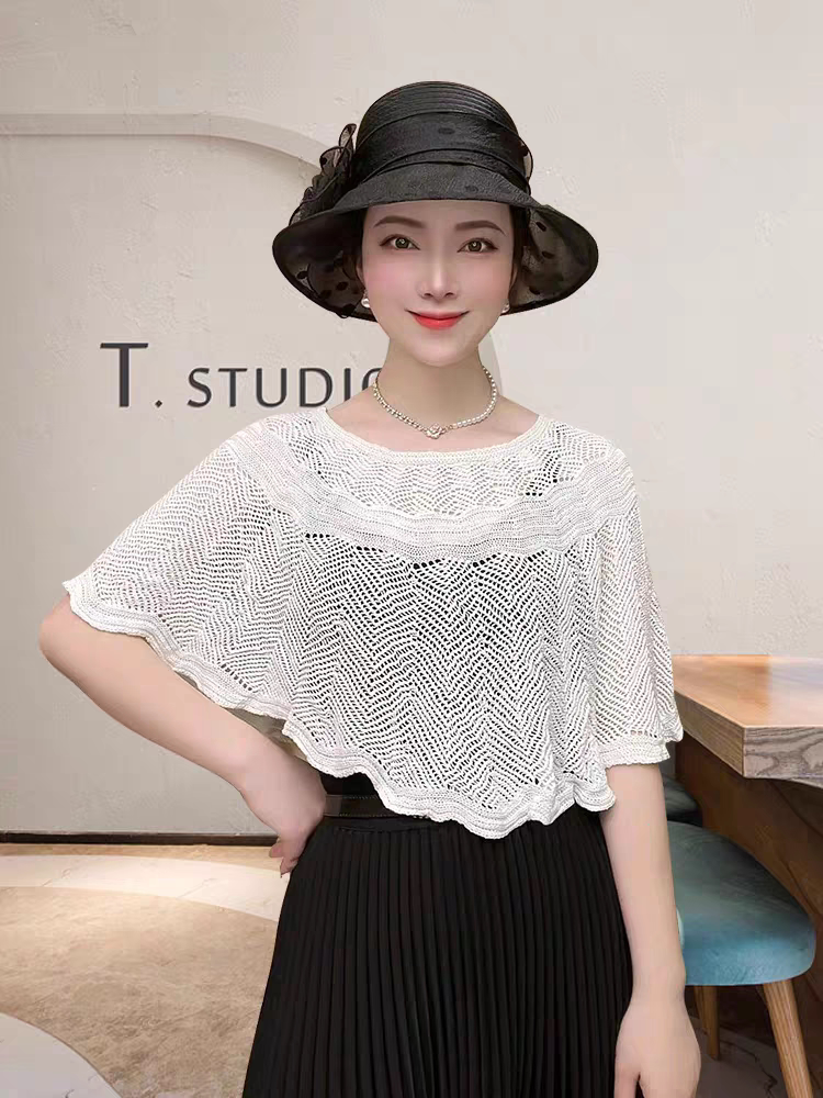 薄款套头针织披肩女夏季外搭配裙子短款百搭冰丝防晒空调房护肩颈