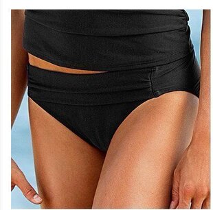 三角泳裤 比基尼分体泳衣 个性 头有加肥加大码 有内衬 裤 女潜水裤