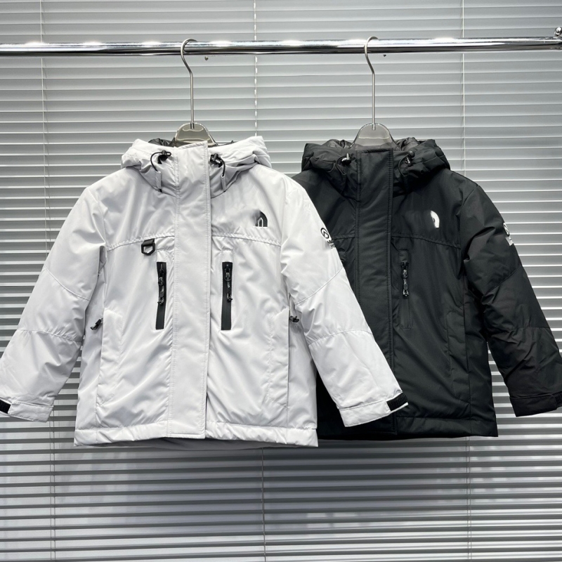 110-160码 儿童冬季连帽羽绒服90白鹅绒超厚实保暖防水防风男女童