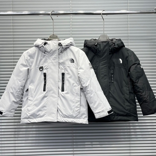 连帽羽绒服90白鹅绒超厚实保暖防水防风男女童 儿童冬季 110 160码