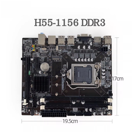 全新主板H55 1156针DDR3集成声卡显卡机箱网卡支持i5 i7