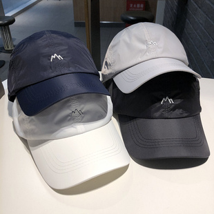 夏季 小山刺绣防晒遮阳帽户外出游登山轻薄鸭舌帽 速干棒球帽女韩版