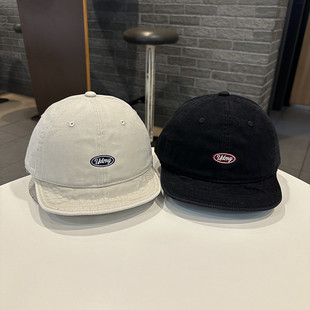 字母圆环短檐鸭舌帽女街头青年学生男女户外情侣时尚平檐帽软帽檐