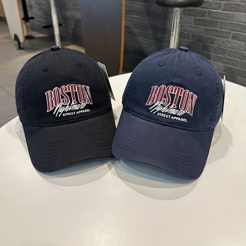 大字母时尚潮搭韩版青年遮阳显脸小宽檐鸭舌帽女街头情侣棒球帽男