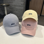 棒球帽女纯棉水洗软顶弯檐帽男春夏季出游街头graet字母鸭舌帽