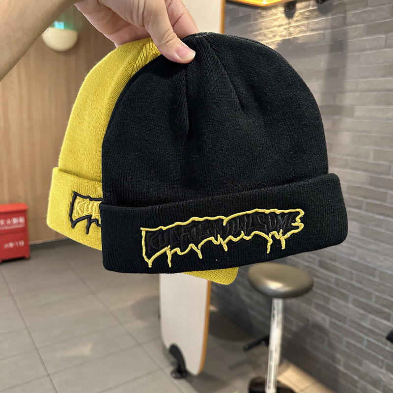 时尚字母韩版针织套头帽