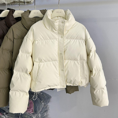 高端短款立领面包服羽绒