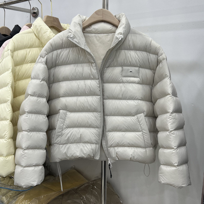 冬新款泡芙排骨立领羽绒服女短款