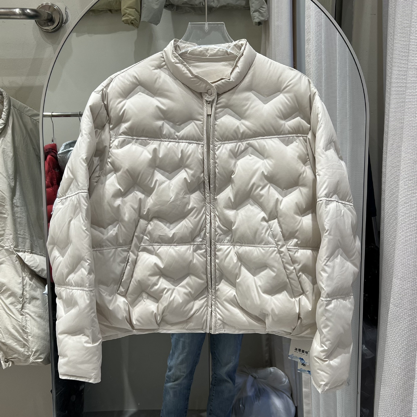 轻薄立领短款90白鸭绒羽绒服女