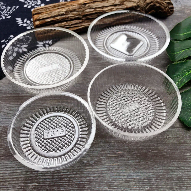 透明圆形托老婆饼塑料托鲜花饼托桃酥内托盘底托烘焙食品内托批发