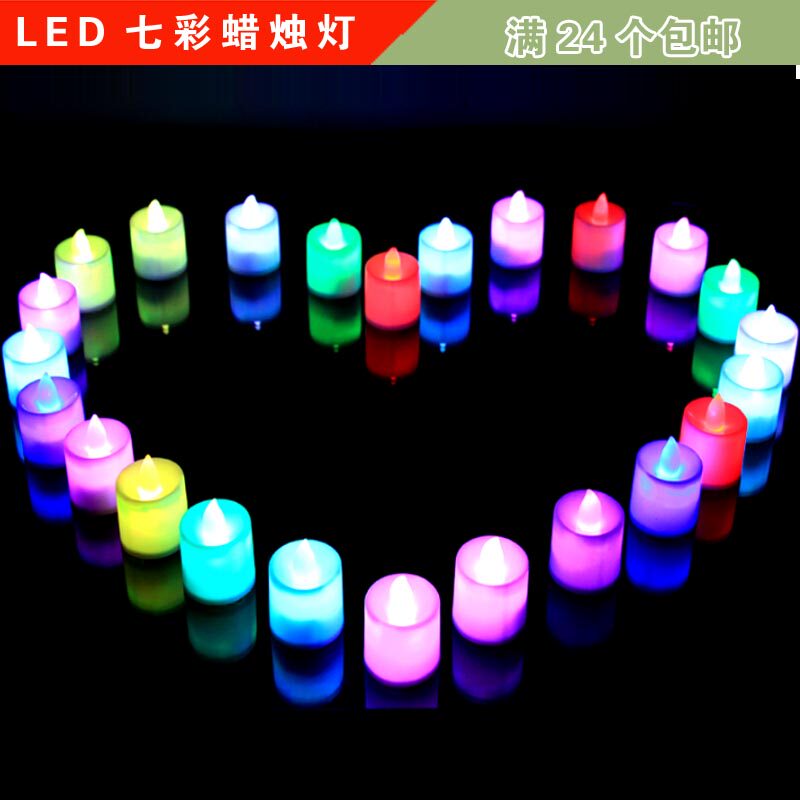 电子LED蜡烛灯情人节生日表白求爱求婚道具布置创意用品婚庆引路