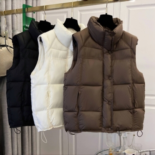 泡芙韩版 棉服马甲女秋冬新款 简约百搭外套609 胖mm大码 超好看减龄