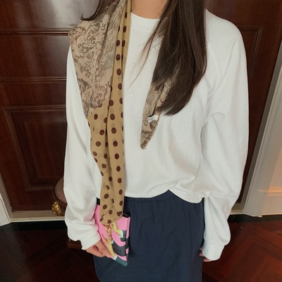 空气层长袖T恤圆领上衣