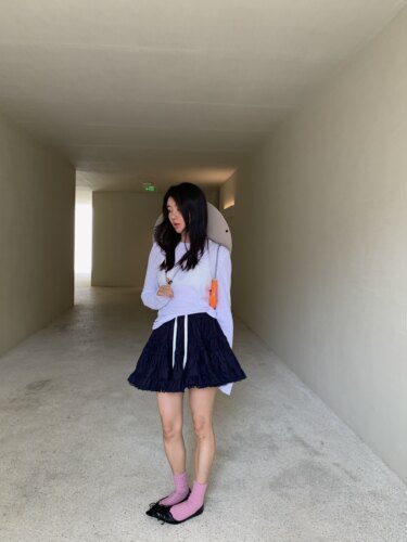 抽绳缪系蓬蓬裙短款半身裙