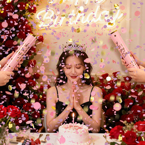 生日派对小礼炮直播间礼花筒结婚礼彩带手拧式手持喷花筒道具创意