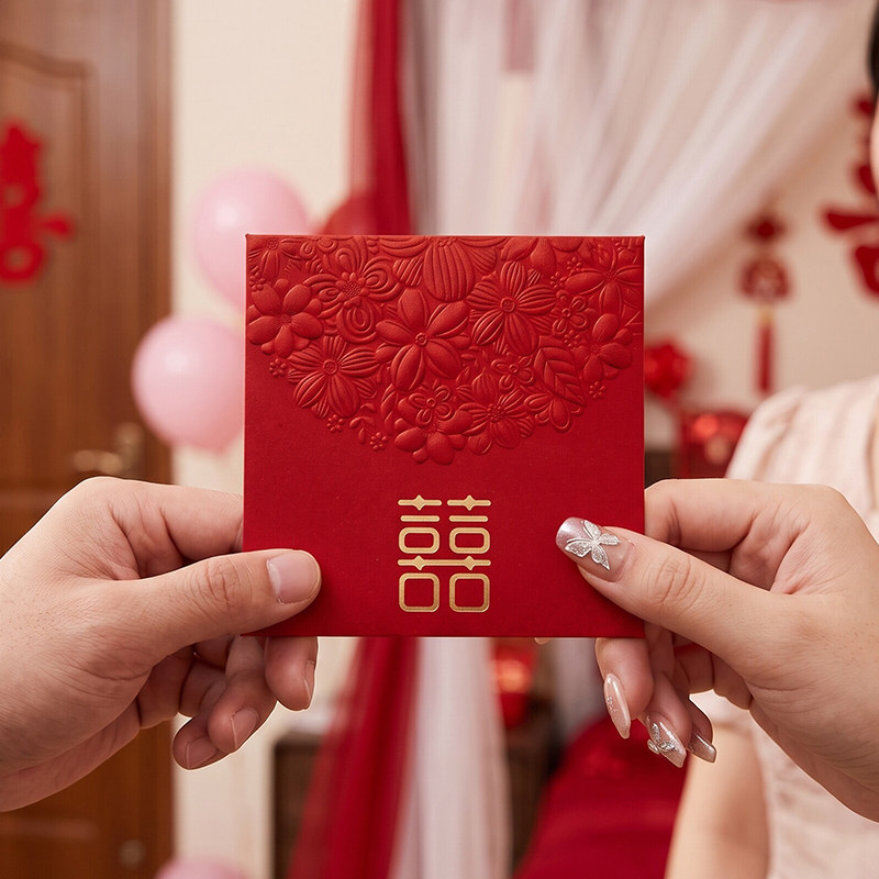 堵门开门接亲红包结婚新款高档婚礼专用喜字开门利是封百元小喜包图片