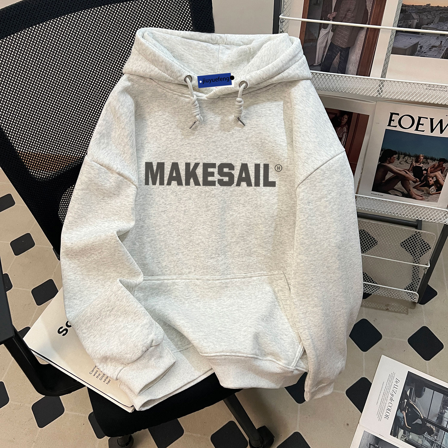 新款连帽卫衣春秋款加绒加厚男