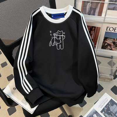 重磅美式100%纯棉圆领卫衣男款