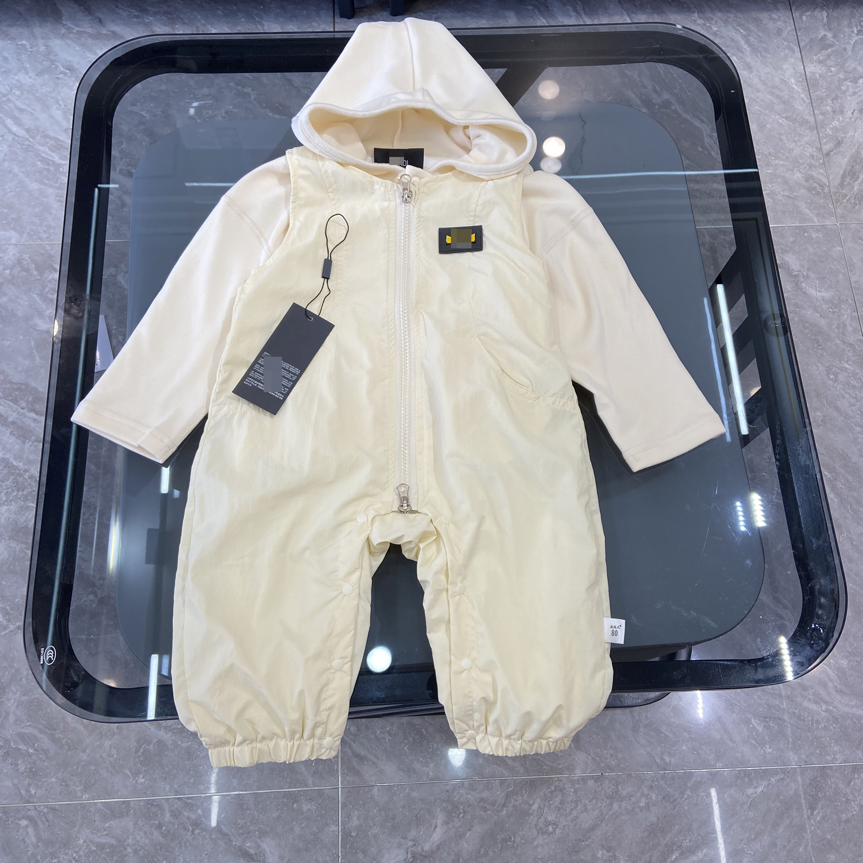 秋季男女同款连帽上衣背带裤套装