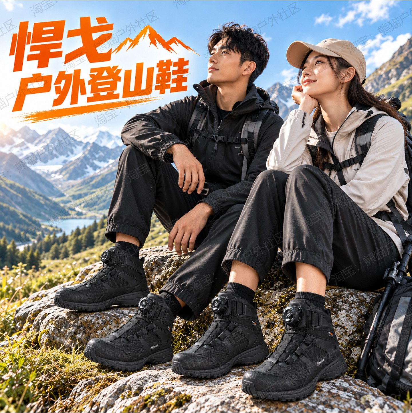 悍戈高帮登山鞋防水防滑透气