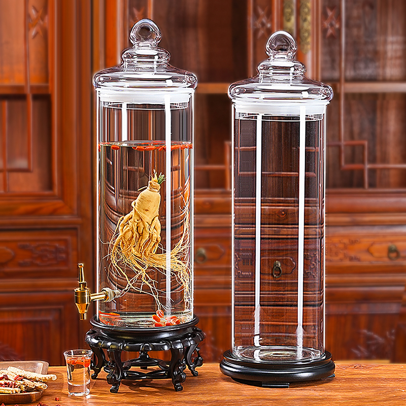 泡酒专用玻璃瓶带龙头酒坛子