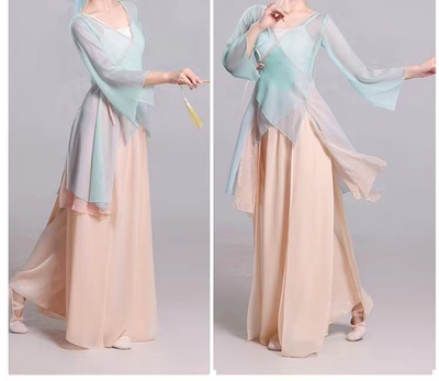 古典舞蹈服女飘逸练功服中国风艺考服装身韵纱衣中国舞演出服套装