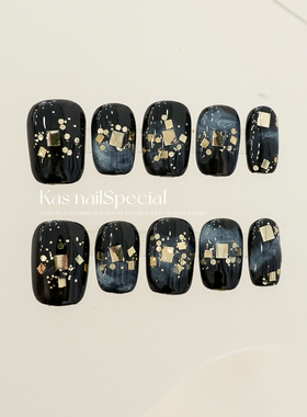 「呢喃星语」纯手工手绘贴片闪亮气质款2025年新款高级感穿戴甲