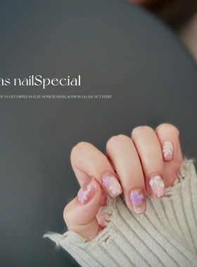 KAS纯手工定制显白温柔美甲花朵穿戴小清新指甲贴品质高级穿戴甲