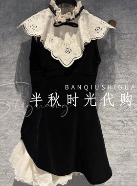 （小魔女）LF26C01SO183原3995LeFe拉**飞姆26春装宫廷丝绒连衣裙