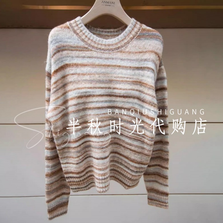 （小魔女）XRA7M13C￥1680ANMANI恩曼琳25年冬专柜正品条纹针织衫