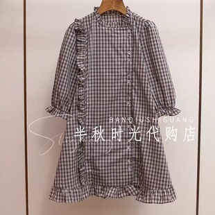 AIVI 1280 艾 薇25秋 连衣裙 35折清 格纹衬衫 XRV4L13A