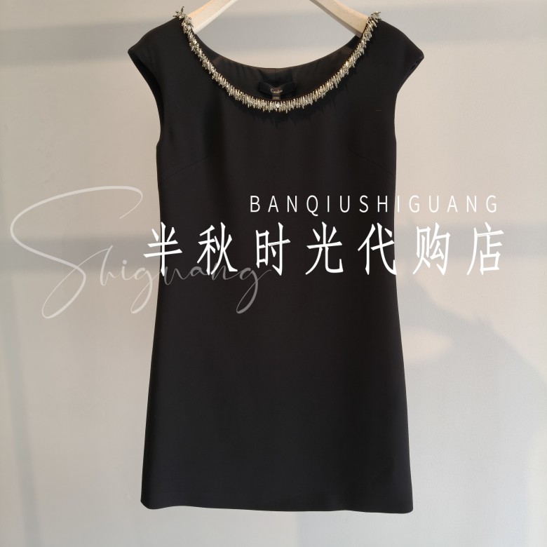 (小魔女)XRC4L15A原2980卡洛琳双皇冠专柜正品25冬钻边收腰连衣裙