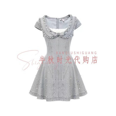 LeFame拉飞姆2026夏装烫钻牛仔连衣裙LF26X11NO149原2895