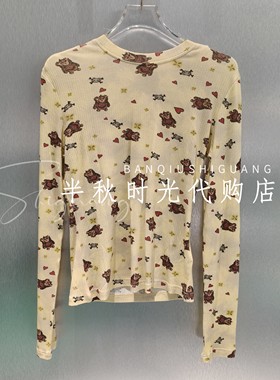 2610Z13108-899 FORDARE/福蝶2026春夏款涂鸦感爱心碎花打底衫