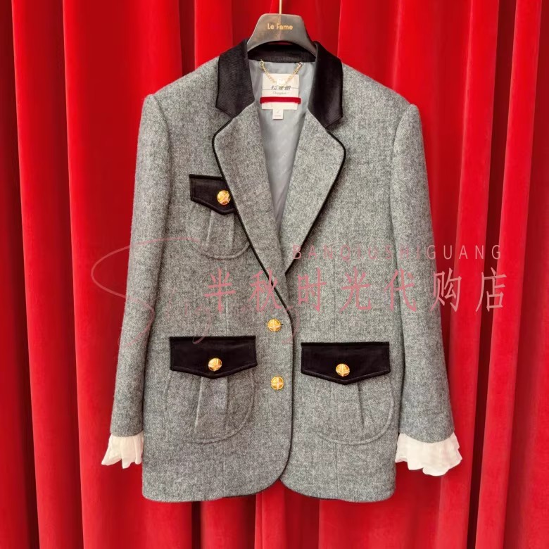 （小魔女）LF25Q41SC185原3495Lefe拉姆专柜25秋摩登干金西装外套