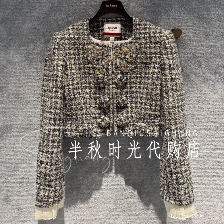 LF25D31SC126原2995 LeFe拉**飞姆25冬装2995蝴蝶结学院外套