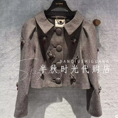 （小魔女）LF26C31SC002原2895LeFame拉飞姆26春蝴蝶结花朵外套