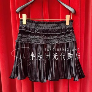 丝绒半身裙 LF25D11SS059原1795Lefame拉飞姆25冬正品 小魔女