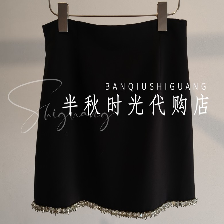 (小魔女)XRC4Q02A原2380卡洛琳双皇冠专柜正品25冬缝钻边A字半裙